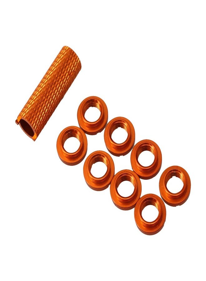 logyues 8pcs RC Switch Nuts w/Wrench Replacement for Spektrum RC Transmitter N10266 (Orange) - Image 1